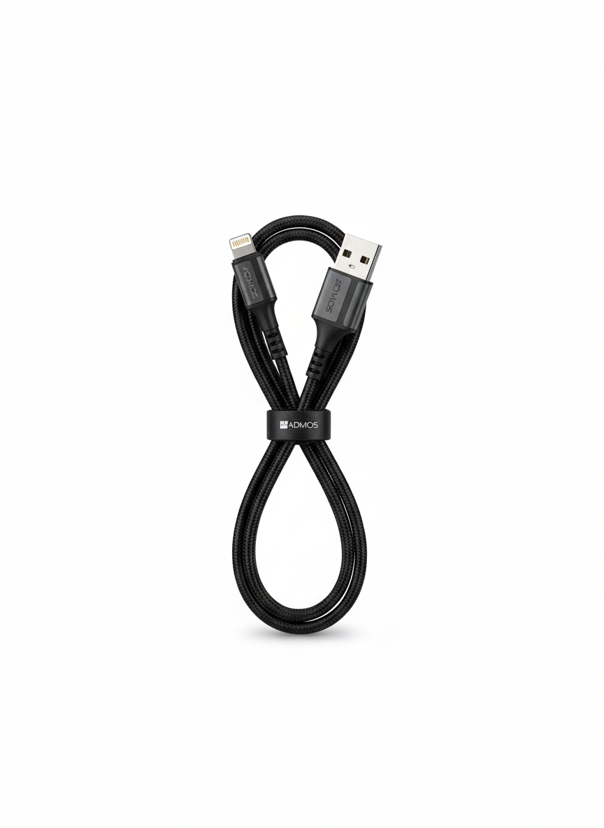 ADMOS NYLON DATA CABLE 120CM USB-LIGHTNING