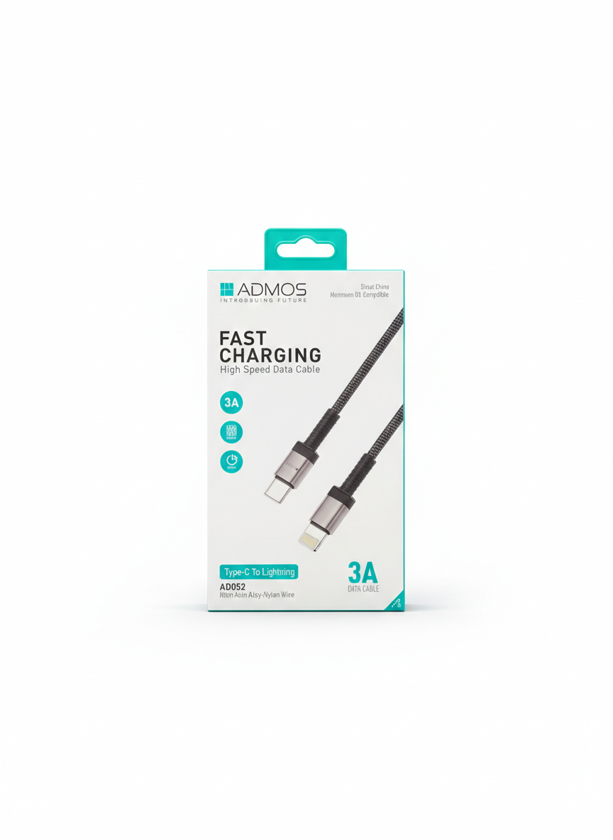 ADMOS FAST CHARGING DATA CABLE 3A C-LIGHTNING