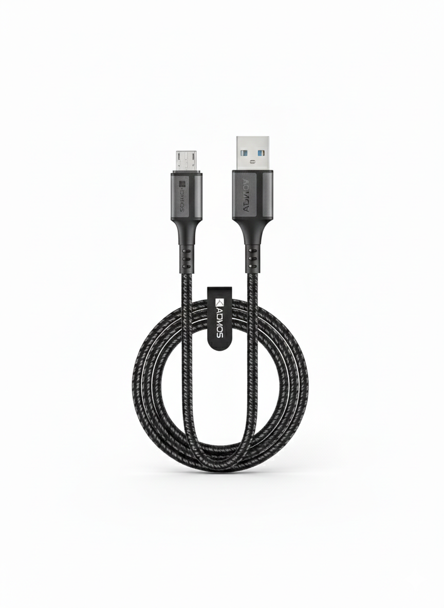 ADMOS NYLON DATA CABLE 120CM USB-MICRO
