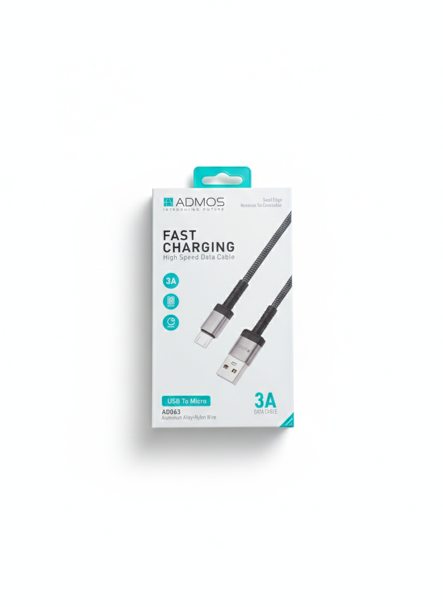 ADMOS FAST CHARGING DATA CABLE 3A USB-MICRO