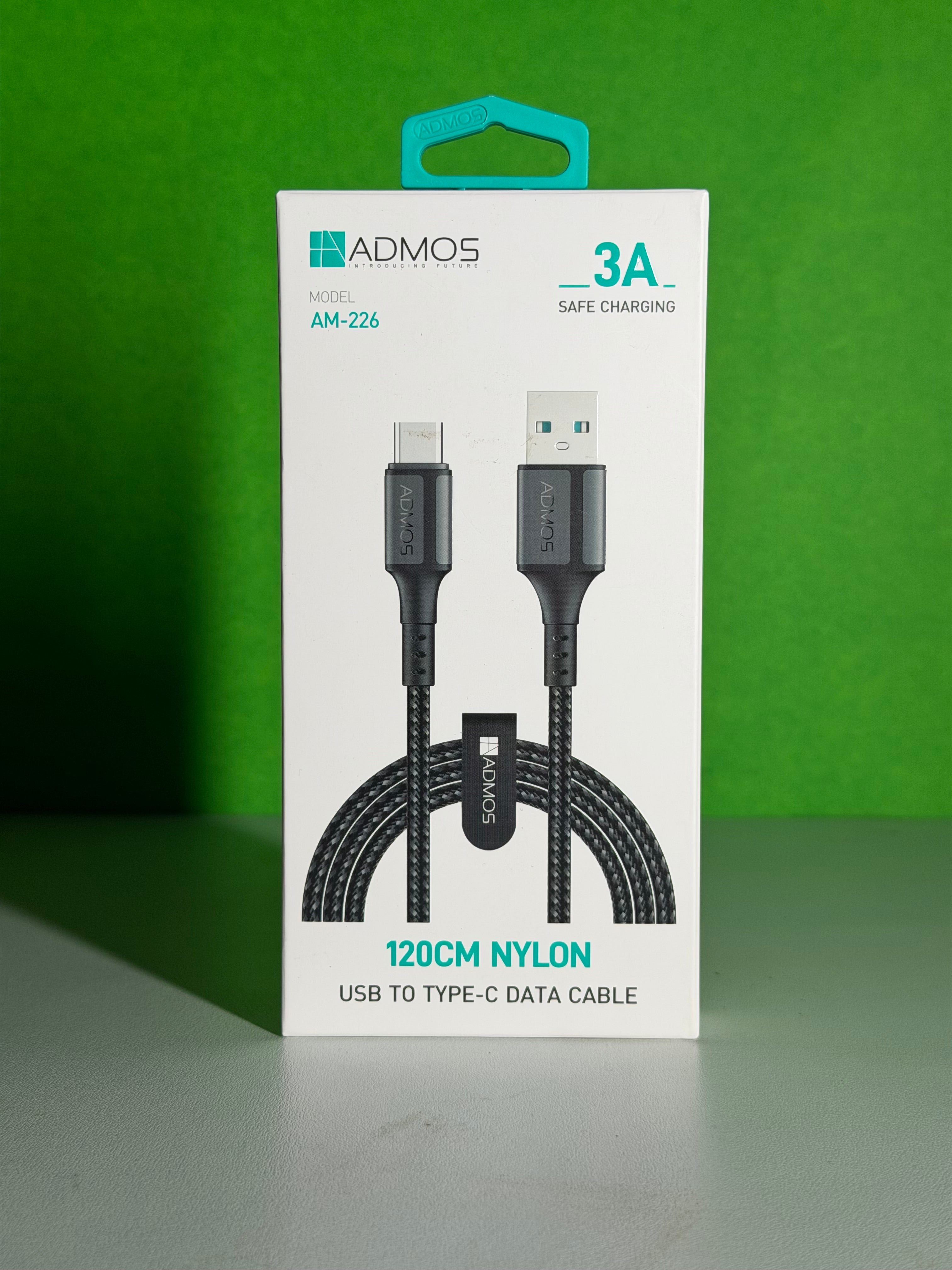 ADMOS NYLON DATA CABLE USB-A TO TYPE-C 120CM/3A