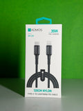 ADMOS NYLON DATA CABLE TYPE-C TO LIGHTNING 120CM/35W